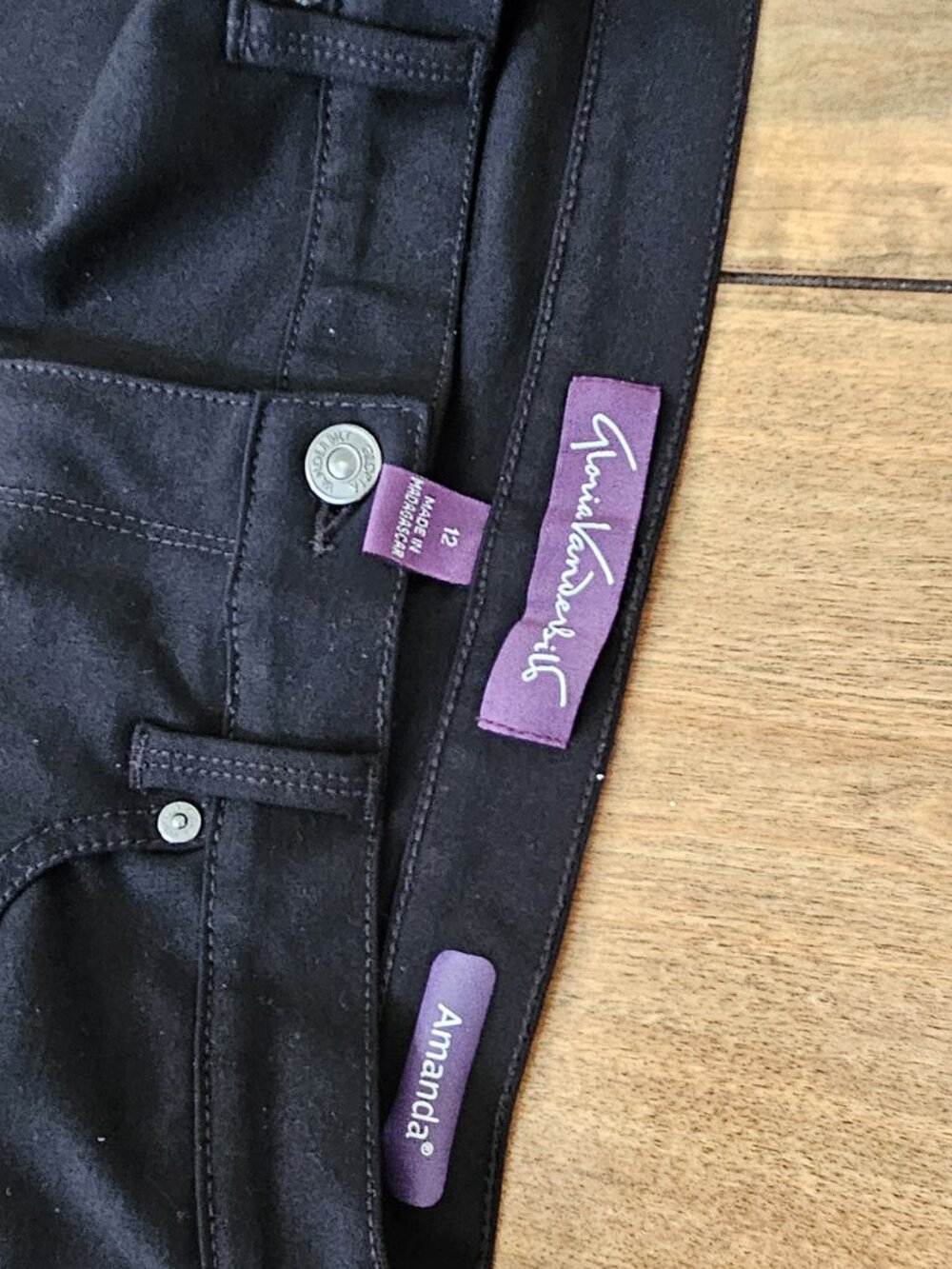 GLORIA VANDERBILT - Black stretch ankle jeans Amanda style - Picture 9 of 10